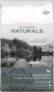 Diamond Naturals SENIOR DOG CHICKEN, EGG & OATMEAL FORMULA packaging